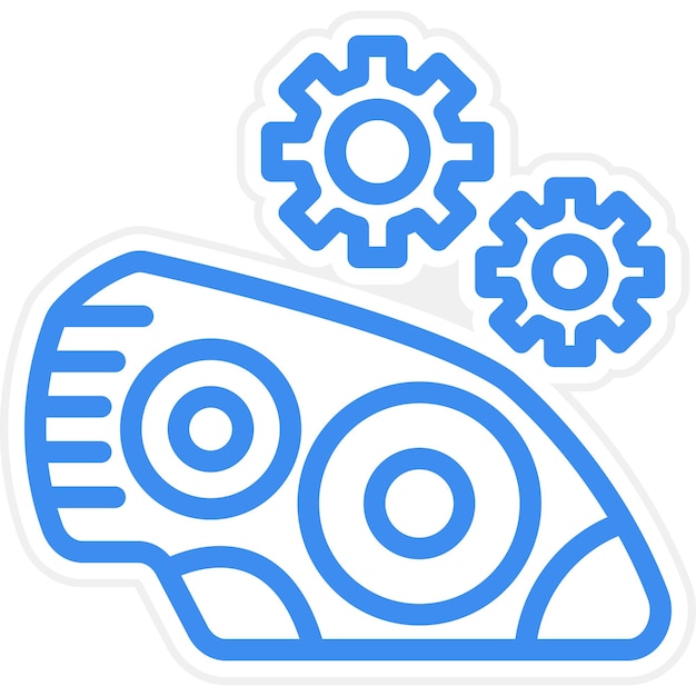 Estilo de icono de restauración de faros de diseño vectorial