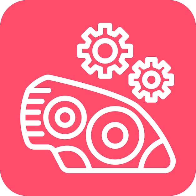 Estilo de icono de restauración de faros de diseño vectorial