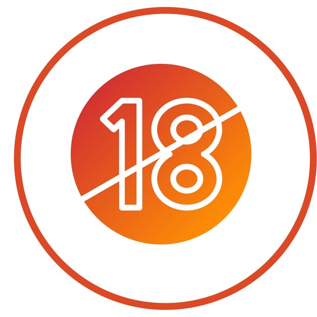 Estilo del icono de restricción de la cuenta de diseño vectorial