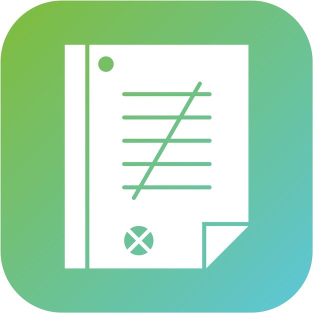 Estilo del icono del resultado del examen de diseño vectorial