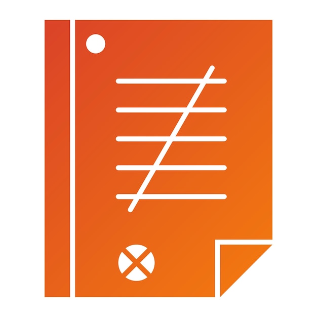 Estilo del icono del resultado del examen de diseño vectorial
