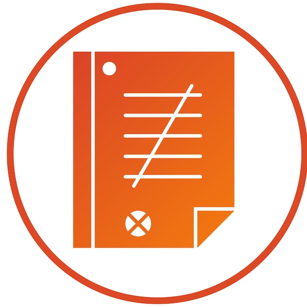 Estilo del icono del resultado del examen de diseño vectorial