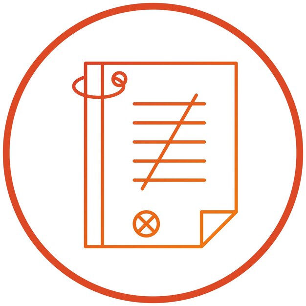 Estilo del icono del resultado del examen de diseño vectorial