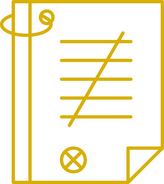 Estilo del icono del resultado del examen de diseño vectorial