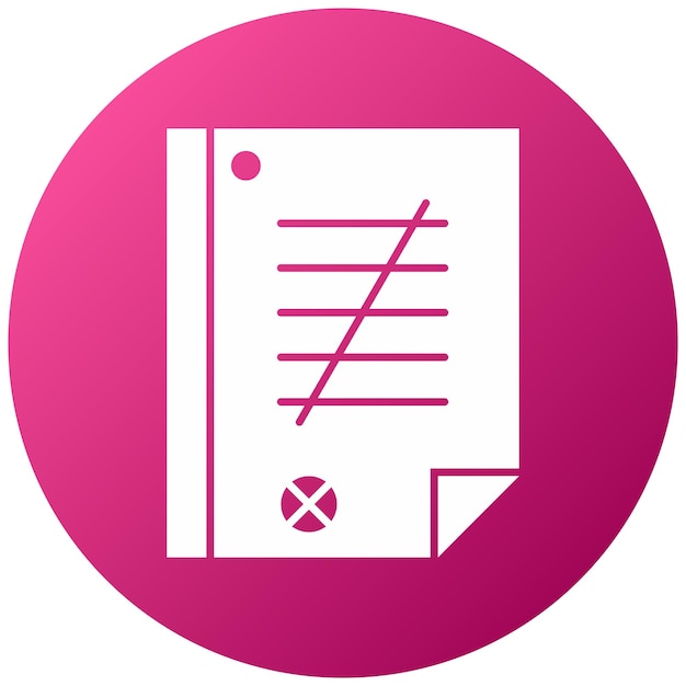 Estilo del icono del resultado del examen de diseño vectorial