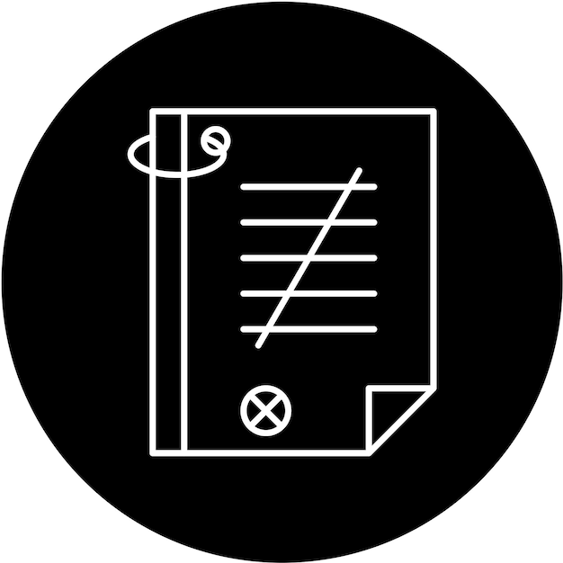 Estilo del icono del resultado del examen de diseño vectorial