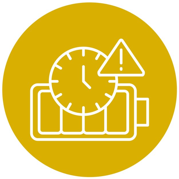 Estilo del icono de retraso del diseño vectorial