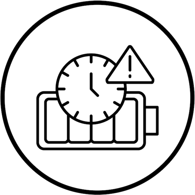 Estilo del icono de retraso del diseño vectorial