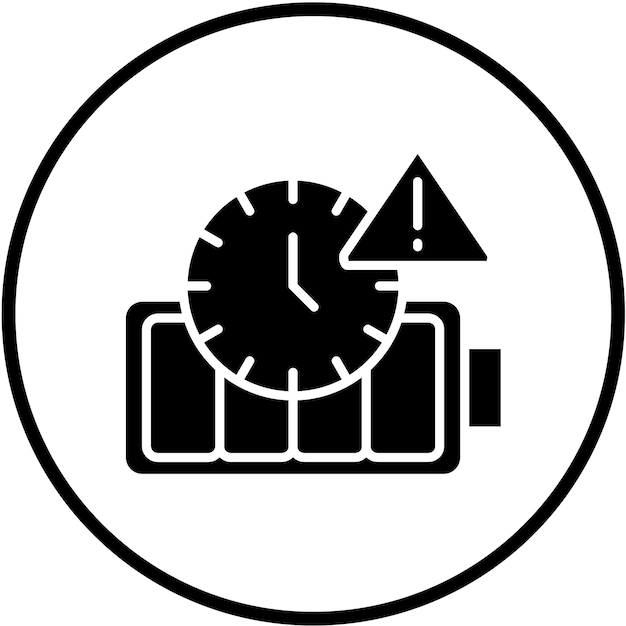 Estilo del icono de retraso del diseño vectorial