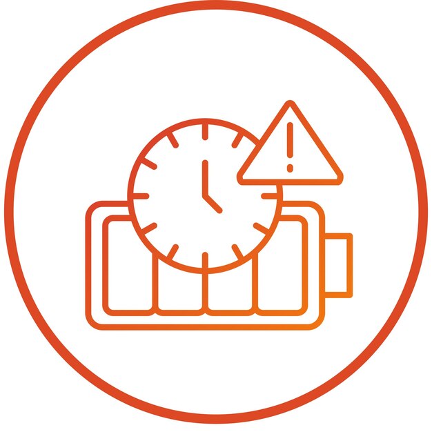 Estilo del icono de retraso del diseño vectorial