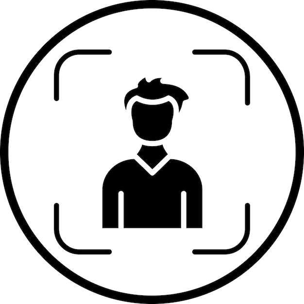 Estilo de icono de retrato de diseño vectorial