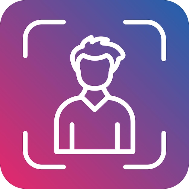 Estilo de icono de retrato de diseño vectorial