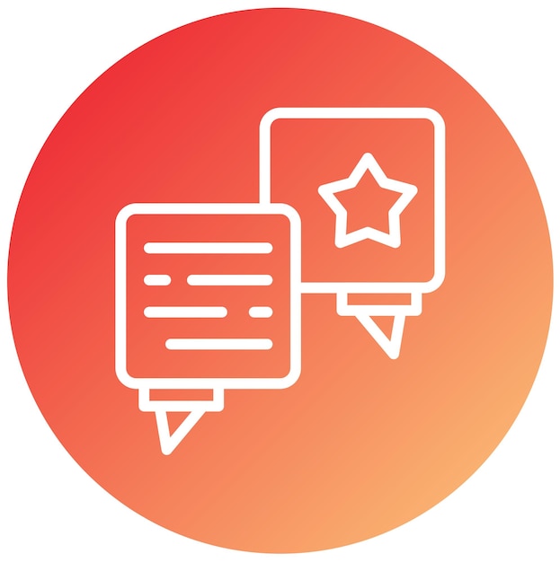 Estilo del icono de retroalimentación del diseño vectorial