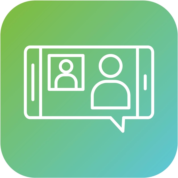 Estilo del icono de la reunión del teléfono inteligente de diseño vectorial