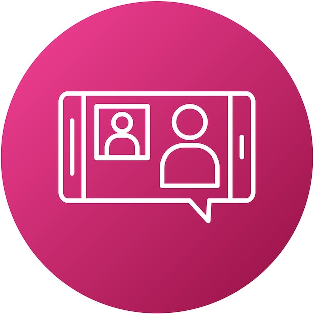 Estilo del icono de la reunión del teléfono inteligente de diseño vectorial