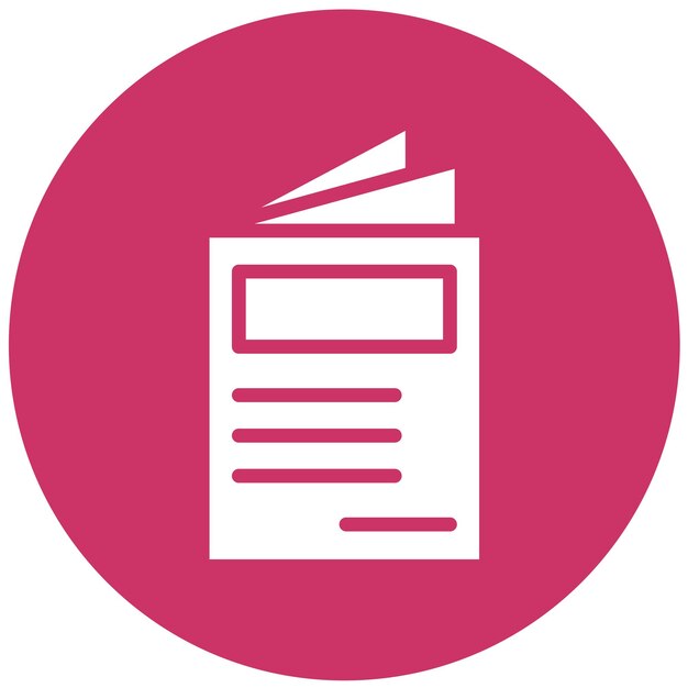 Estilo de icono de la revista de diseño vectorial