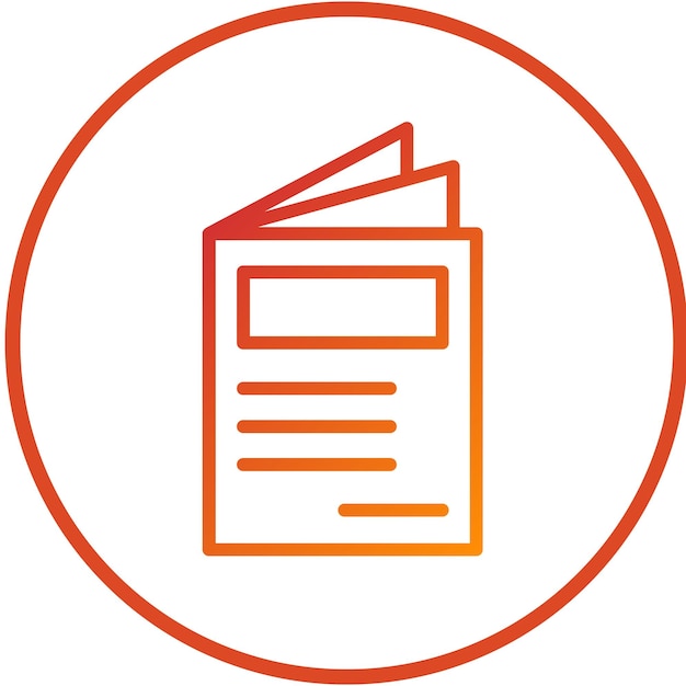 Estilo de icono de la revista de diseño vectorial