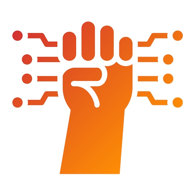 Estilo del icono de la revolución de los datos de diseño vectorial