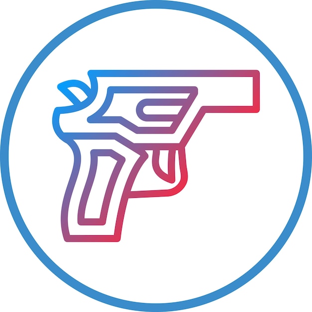 Estilo del icono del revólver