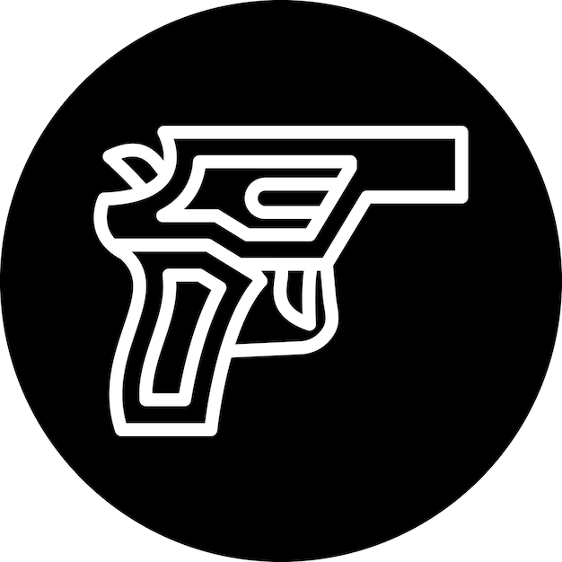 Estilo del icono del revólver