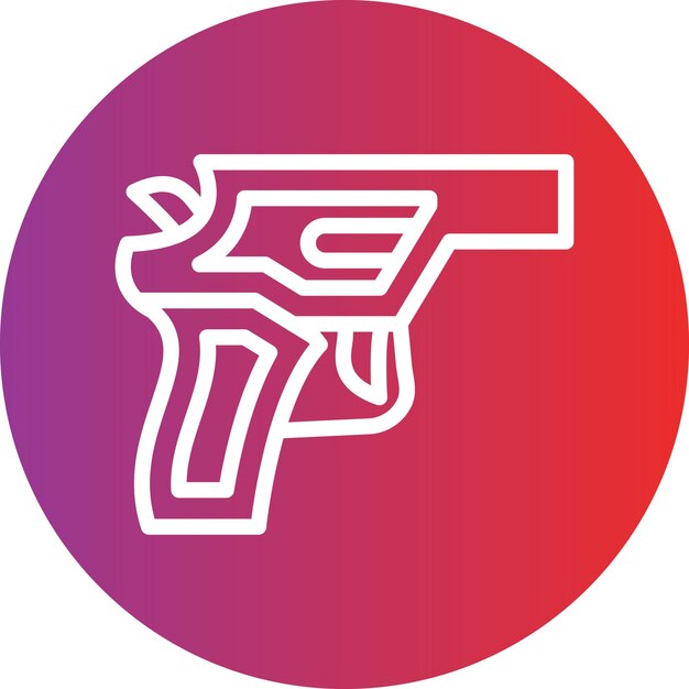 Estilo del icono del revólver
