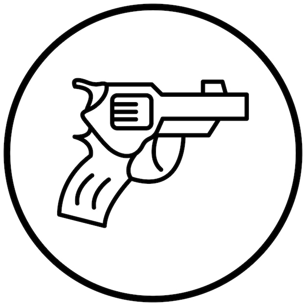 Estilo del icono del revólver