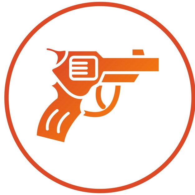Estilo del icono del revólver
