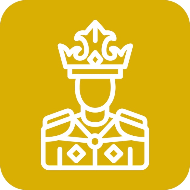 Estilo de icono del rey del diseño vectorial