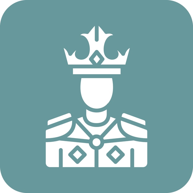 Estilo de icono del rey del diseño vectorial