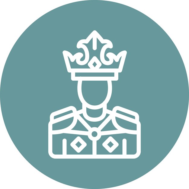 Estilo de icono del rey del diseño vectorial