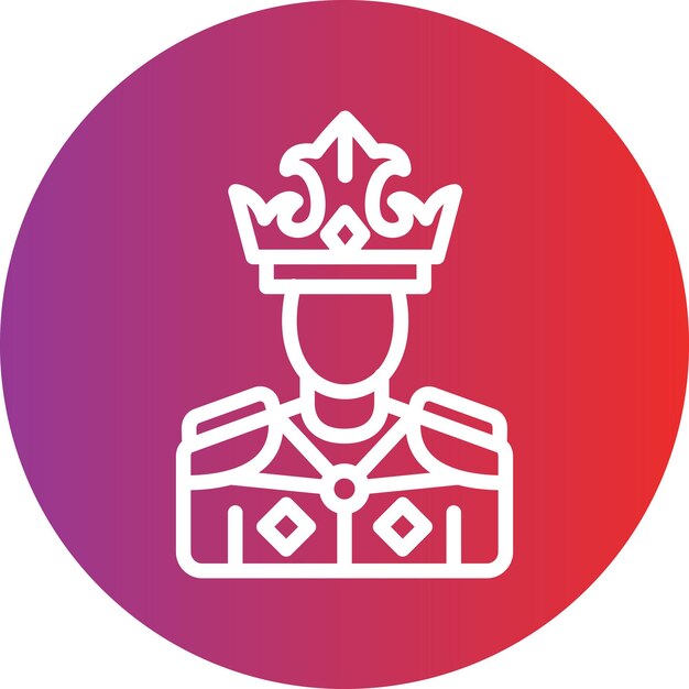 Estilo de icono del rey del diseño vectorial