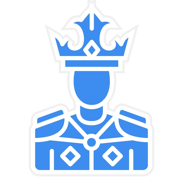 Estilo de icono del rey del diseño vectorial