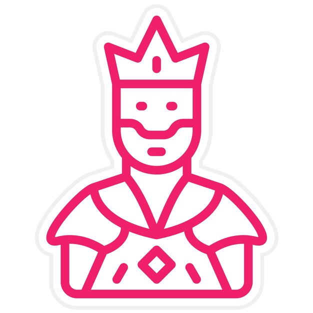 Estilo de icono del rey del diseño vectorial