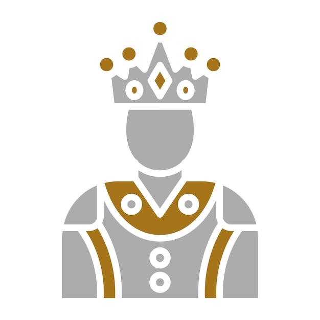 Estilo de icono del rey del diseño vectorial