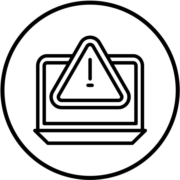 Estilo de icono de riesgo cibernético de diseño vectorial