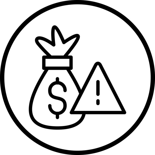 Estilo del icono de riesgo de diseño vectorial