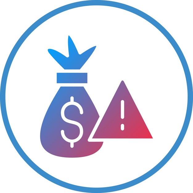 Estilo del icono de riesgo de diseño vectorial