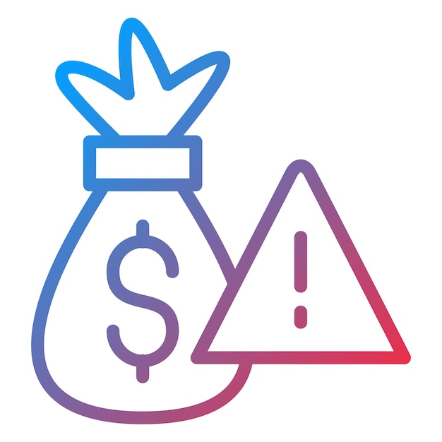 Estilo del icono de riesgo de diseño vectorial