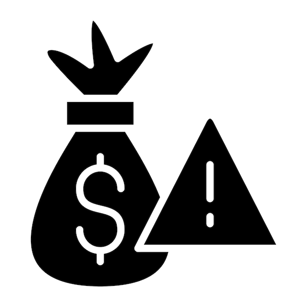Estilo del icono de riesgo de diseño vectorial