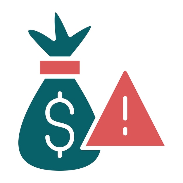 Estilo del icono de riesgo de diseño vectorial