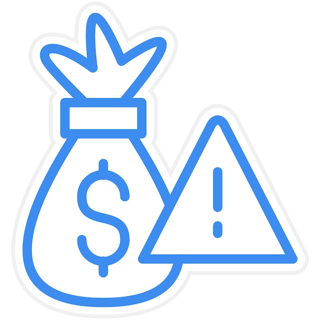 Estilo del icono de riesgo de diseño vectorial