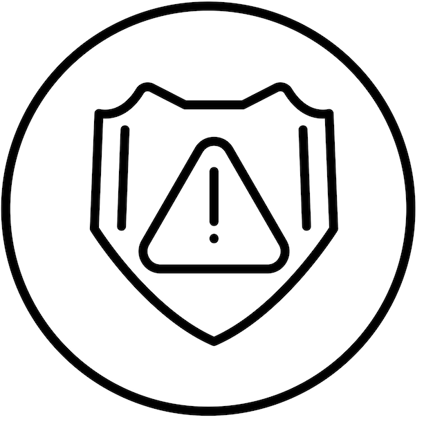 Estilo del icono de riesgo de diseño vectorial