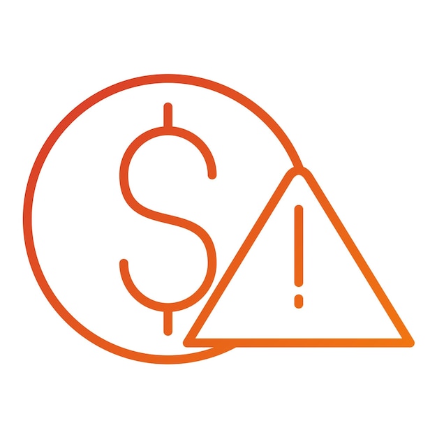 Estilo del icono de riesgo de diseño vectorial