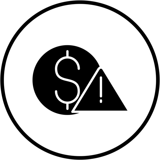 Estilo del icono de riesgo de diseño vectorial