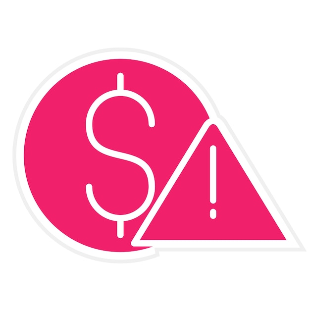 Estilo del icono de riesgo de diseño vectorial