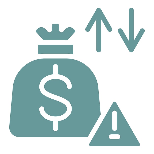 Estilo del icono de riesgo financiero de diseño vectorial