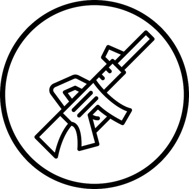 Estilo del icono del rifle de asalto