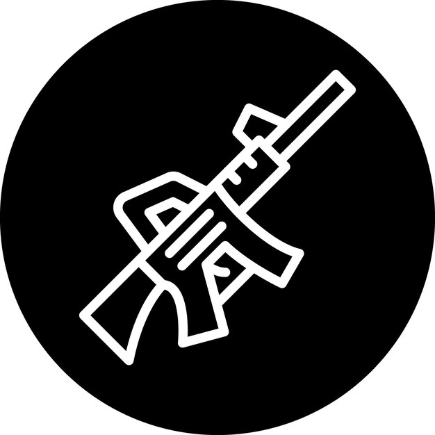 Estilo del icono del rifle de asalto