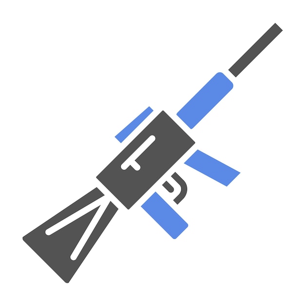 Estilo del icono del rifle de diseño vectorial