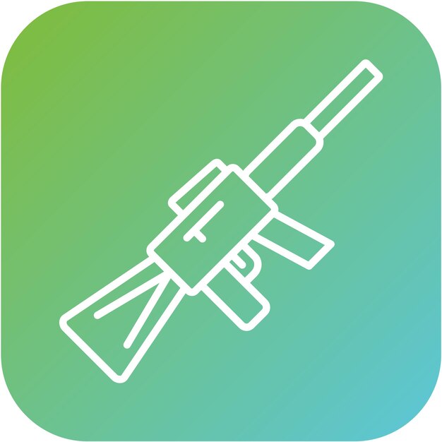 Estilo del icono del rifle de diseño vectorial
